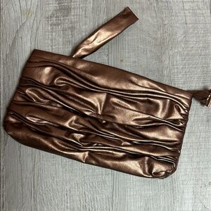 Elegant Bronze Clutch Wristlet